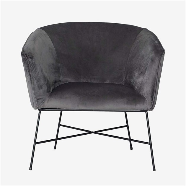 Fåtölj Skadinavien Mörkgrå